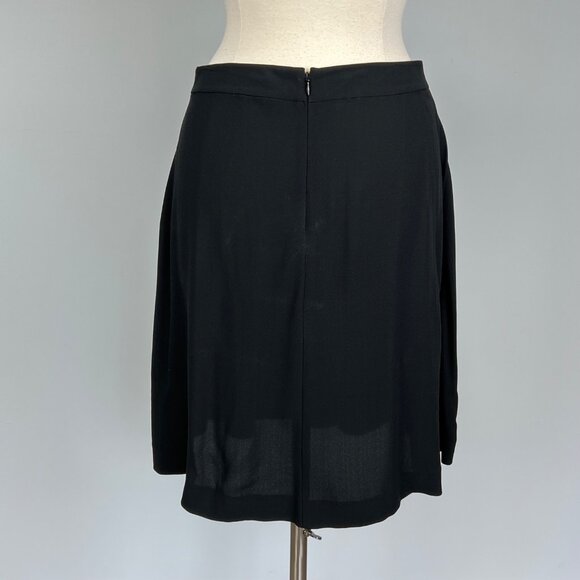 Eileen Fisher Womens Pleated Skirt Black A Line Pockets Lightweight size Small - Picture 6 of 9